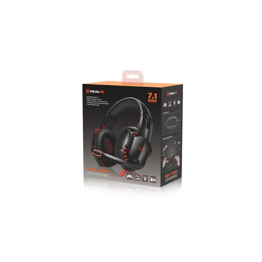 Гарнітура REAL-EL GDX-8100 Black, EL124100055 UA