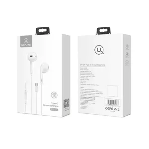 Гарнітура Usams EP-34 USB-C White (HSEP3401) UA