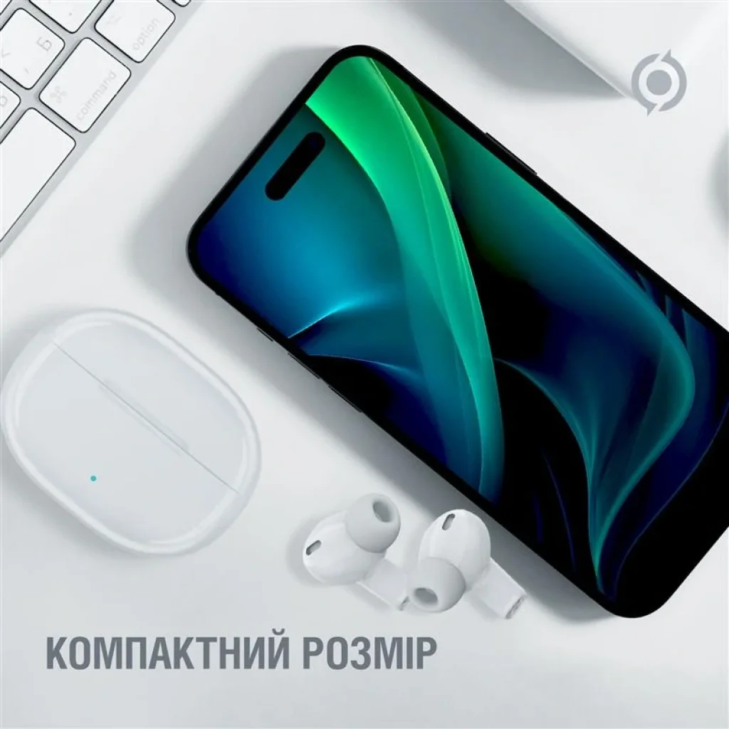 Bluetooth-гарнітура Piko TWS-HalfMoon White (1283126583391) UA