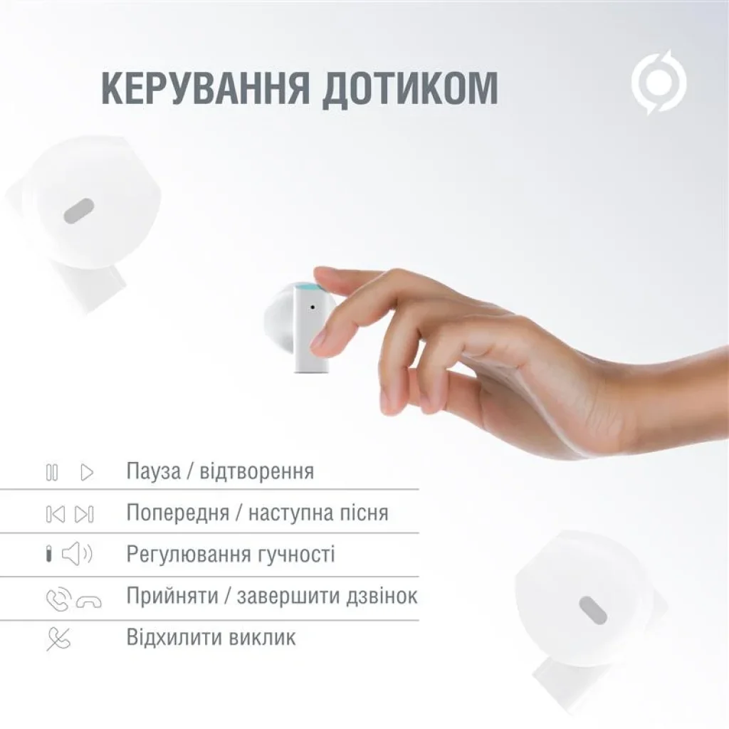Bluetooth-гарнітура Piko TWS-MiniJack White (1283126583407) UA