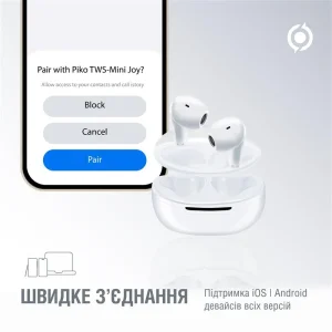 Bluetooth-гарнитура Piko TWS-MiniJoy White (1283126583421) UA