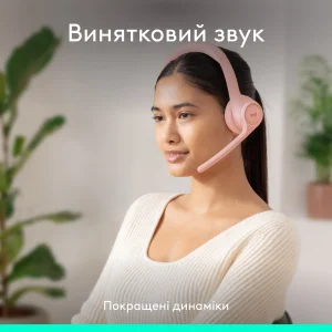 Bluetooth-гарнитура Logitech Zone 300 Wireless Rose (981-001412) UA