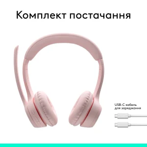 Bluetooth-гарнитура Logitech Zone 300 Wireless Rose (981-001412) UA