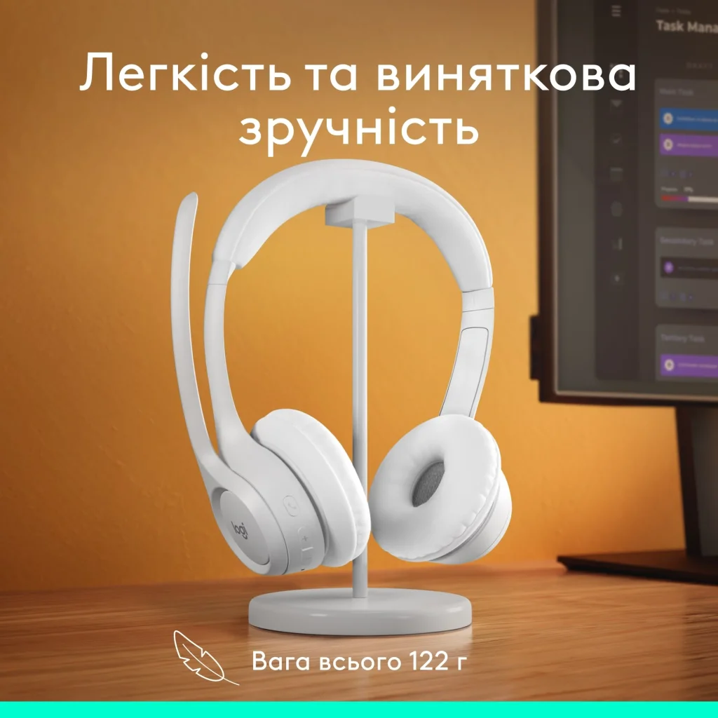 Bluetooth-гарнитура Logitech Zone 300 Wireless Off-White (981-001417) UA