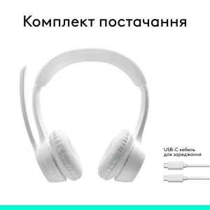 Bluetooth-гарнитура Logitech Zone 300 Wireless Off-White (981-001417) UA