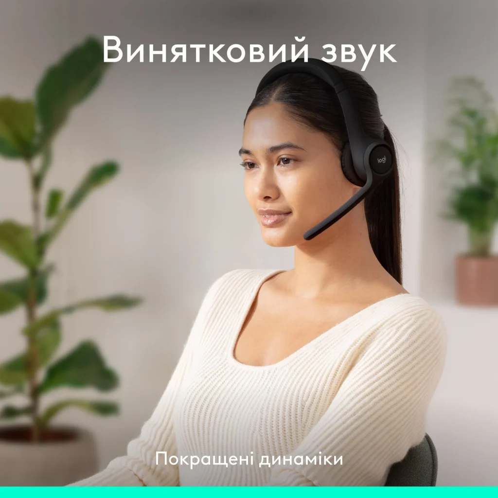 Bluetooth-гарнитура Logitech Zone 300 Wireless Black (981-001407) UA