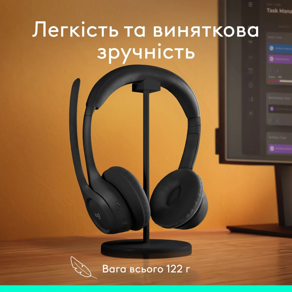 Bluetooth-гарнитура Logitech Zone 300 Wireless Black (981-001407) UA