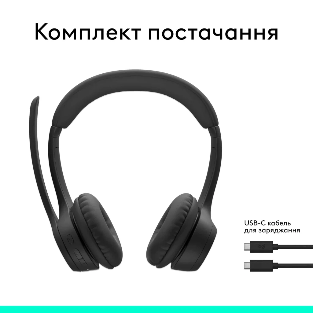 Bluetooth-гарнитура Logitech Zone 300 Wireless Black (981-001407) UA