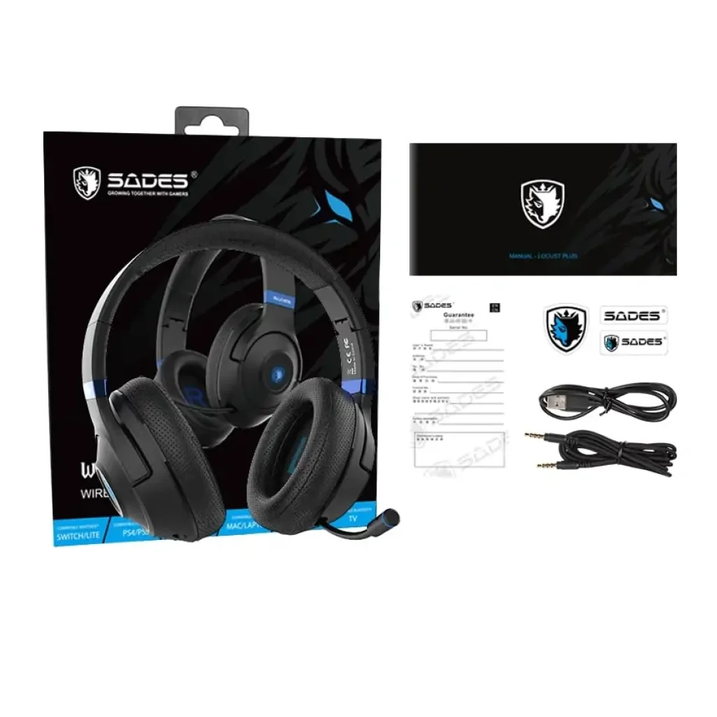 Bluetooth-гарнитура Sades SA-205 Whisper Black/Blue (sa205bkb) UA