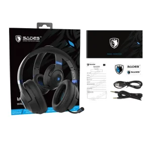 Bluetooth-гарнитура Sades SA-205 Whisper Black/Blue (sa205bkb) UA
