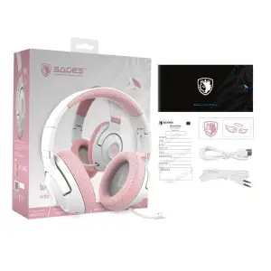 Bluetooth-гарнітура Sades SA-205 Whisper White/Pink (sa205whp) UA