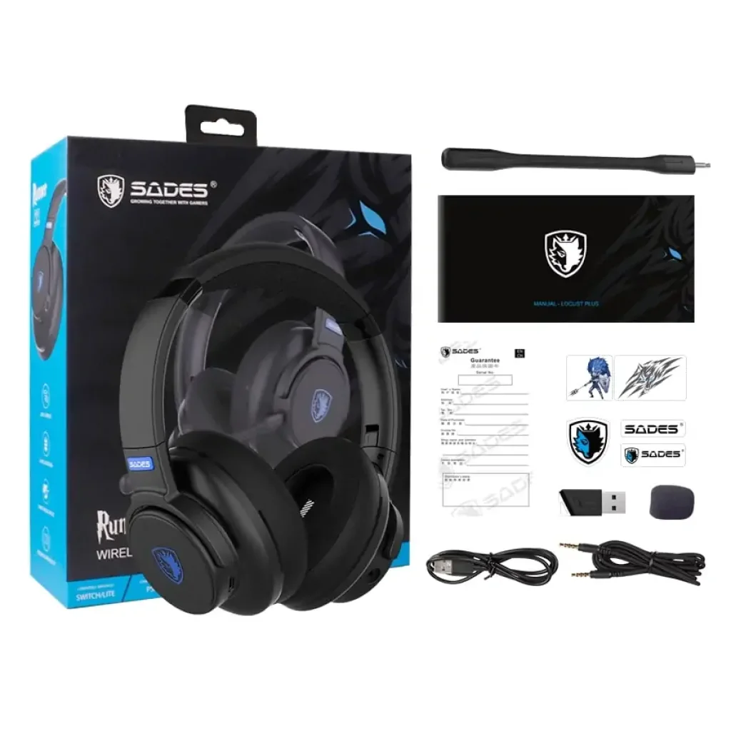Гарнітура Sades SA-202 Runner Black/Blue (sa202bkb) UA