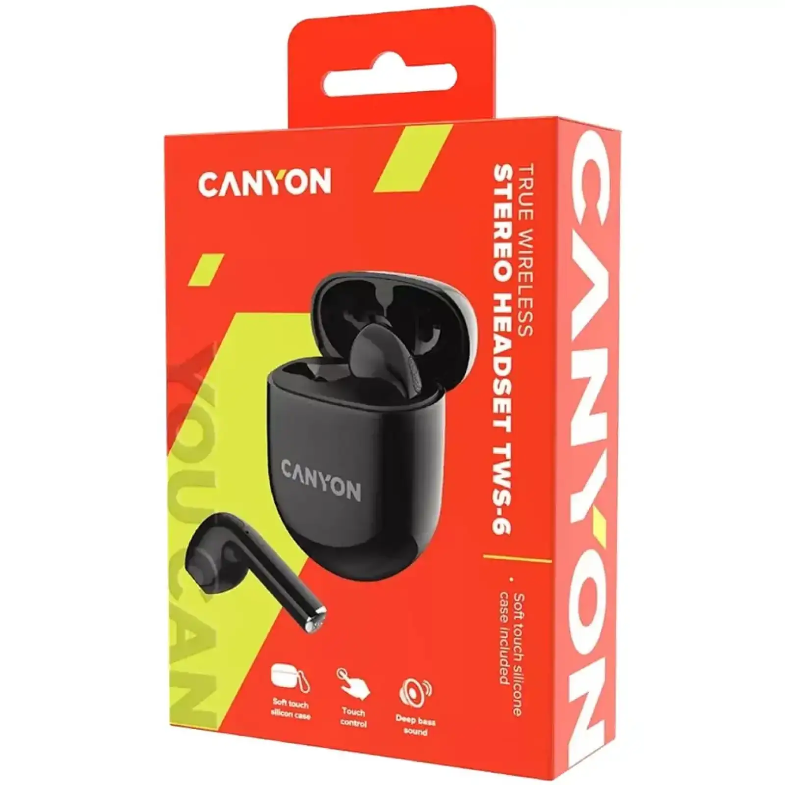 Bluetooth-гарнитура Canyon TWS-6 Black (CNS-TWS6B) UA