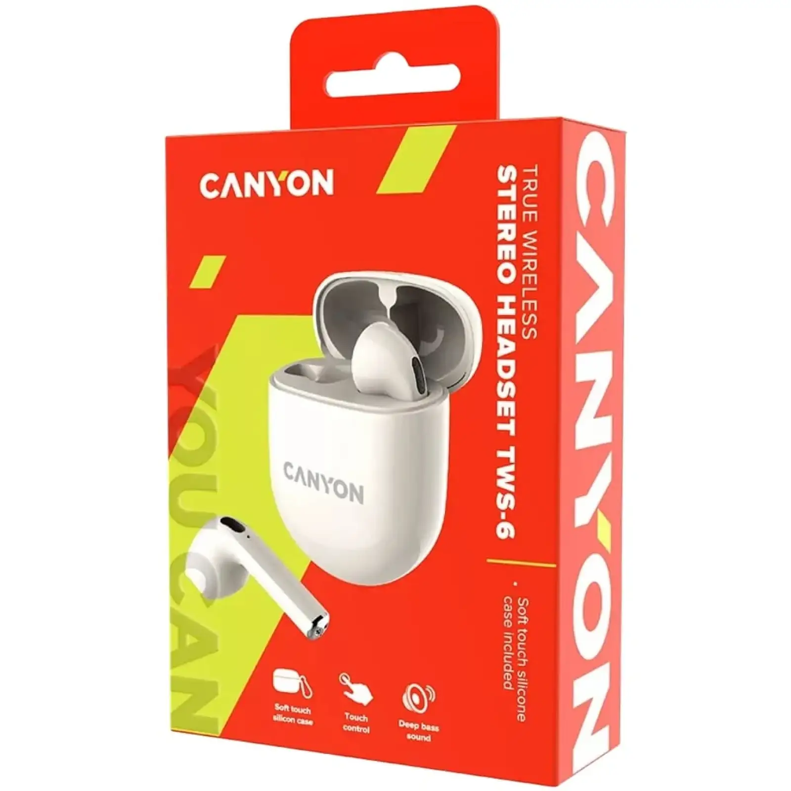 Bluetooth-гарнитура Canyon TWS-6 Beige (CNS-TWS6BE) UA