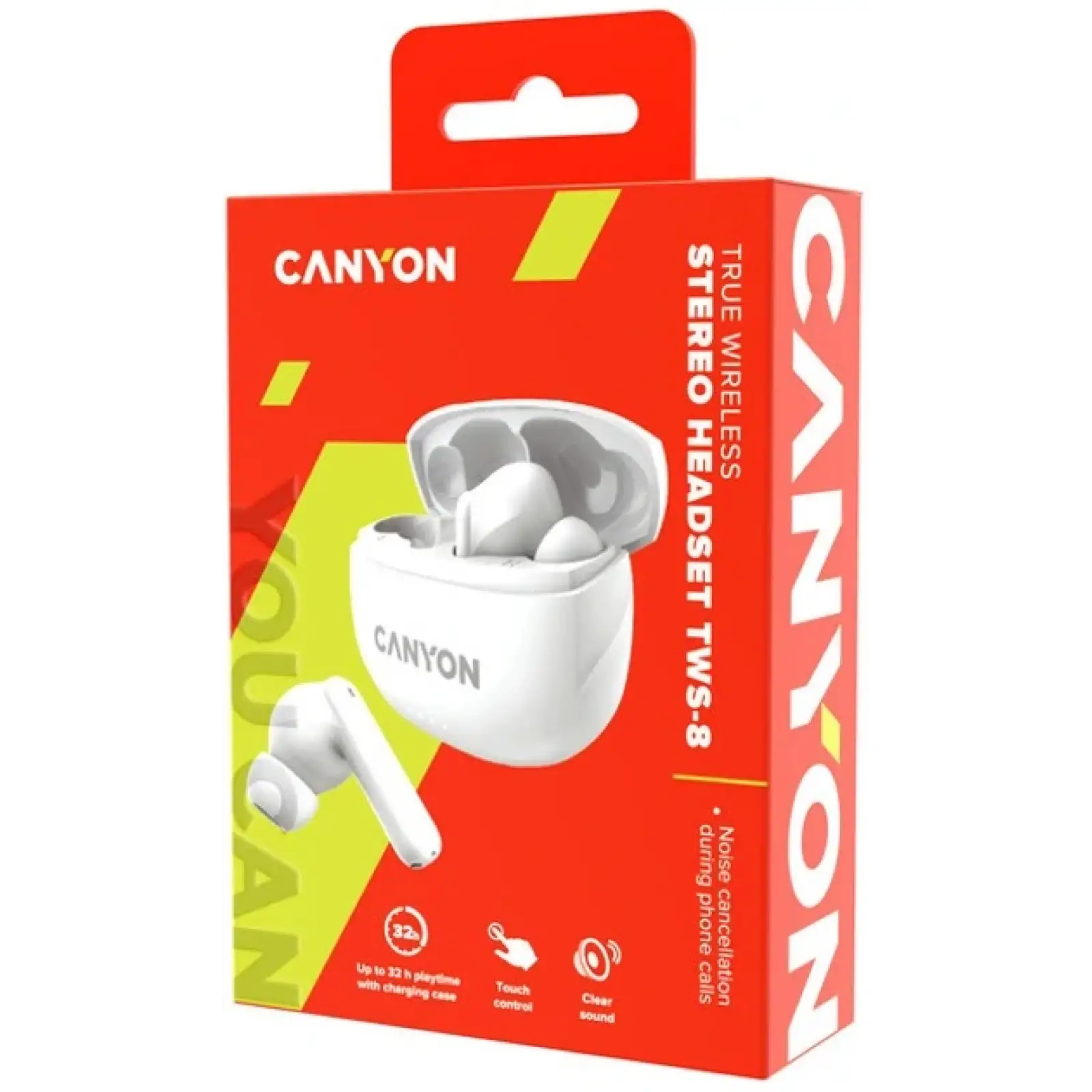 Bluetooth-гарнитура Canyon TWS-8 ENC White (CNS-TWS8W) UA