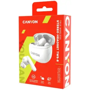 Bluetooth-гарнитура Canyon TWS-8 ENC White (CNS-TWS8W) UA
