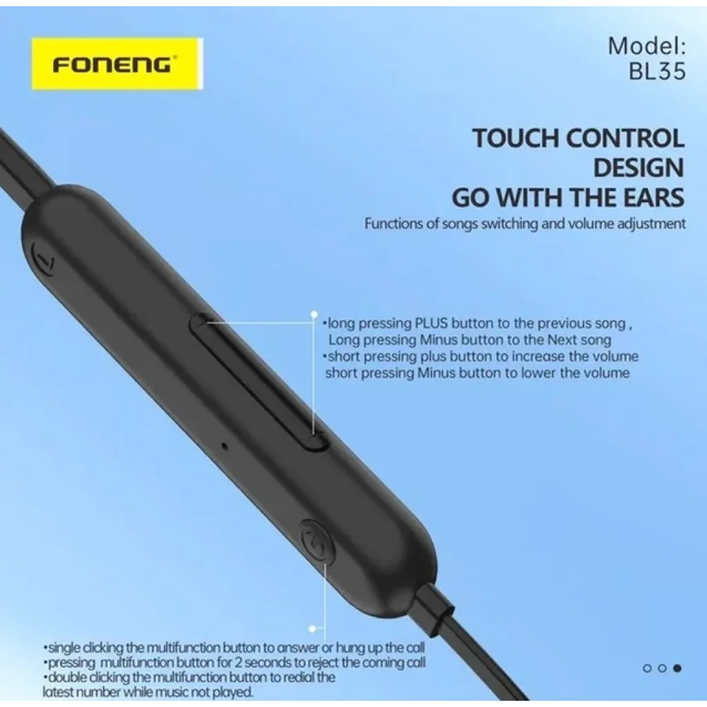 Bluetooth-гарнітура Foneng Neckband Sport (BL35) UA