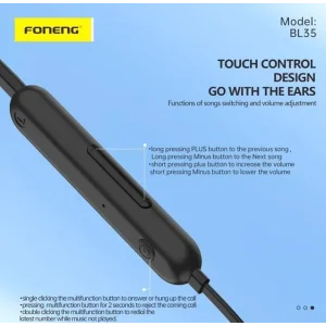 Bluetooth-гарнітура Foneng Neckband Sport (BL35) UA
