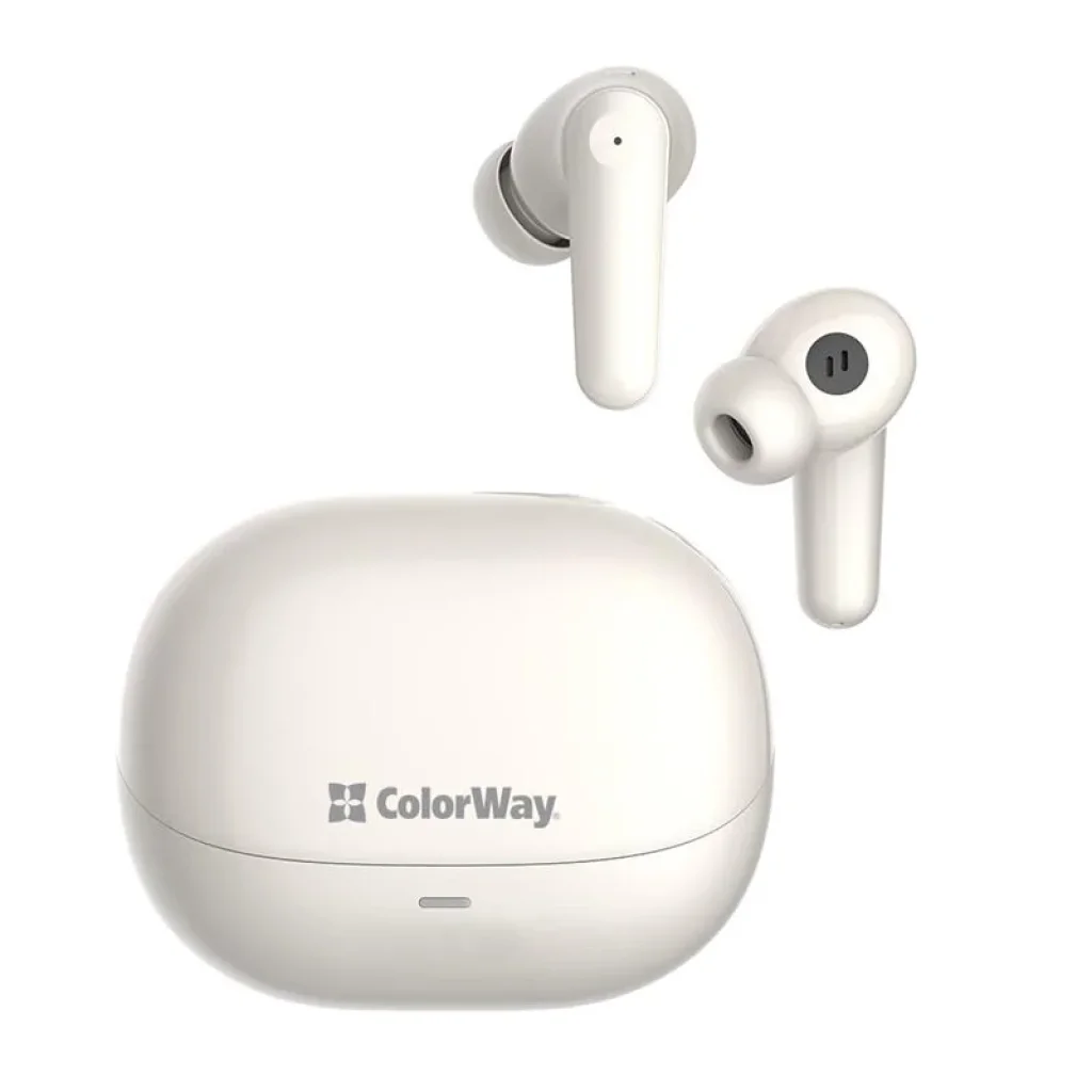 Bluetooth-гарнітура СolorWay Slim TWS-1 Earbuds Long Life Beige (CW-TWS1BE) UA