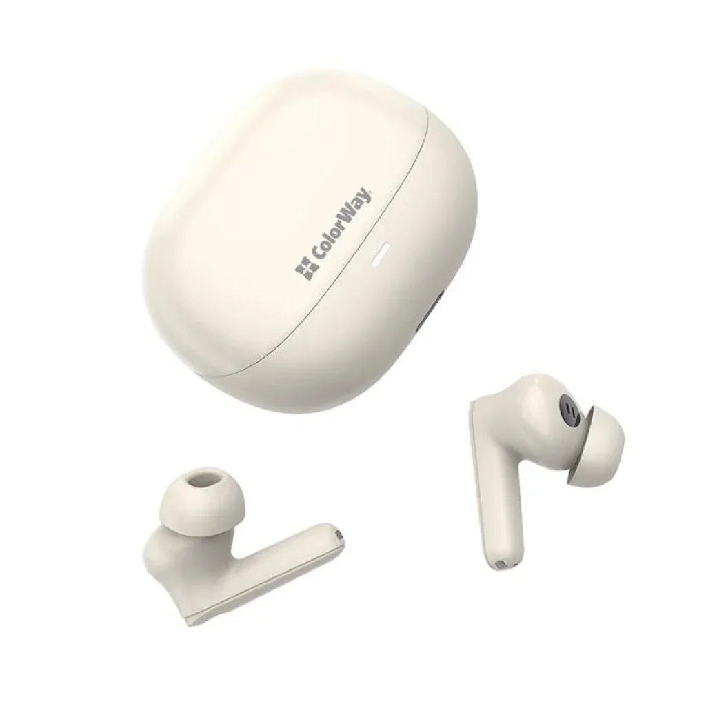 Bluetooth-гарнітура СolorWay Slim TWS-1 Earbuds Long Life Beige (CW-TWS1BE) UA