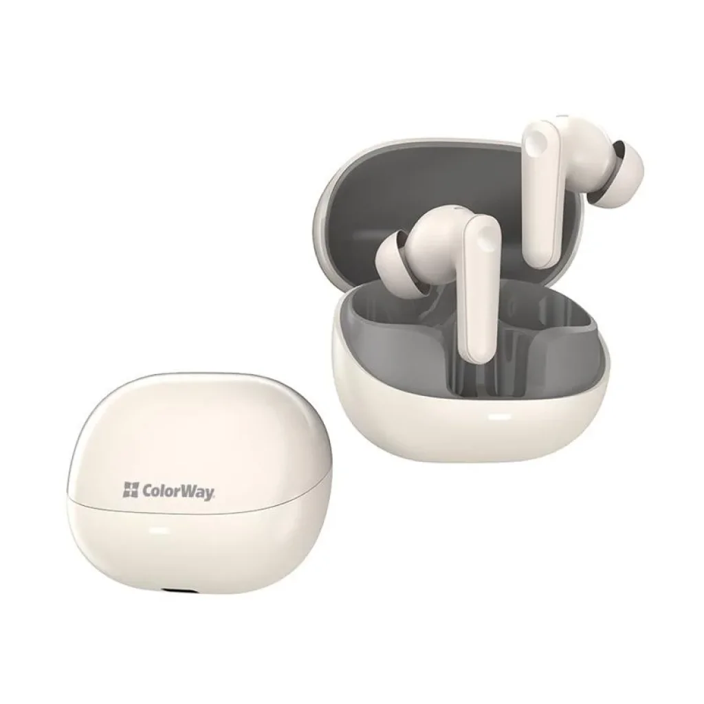 Bluetooth-гарнітура СolorWay Slim TWS-1 Earbuds Long Life Beige (CW-TWS1BE) UA