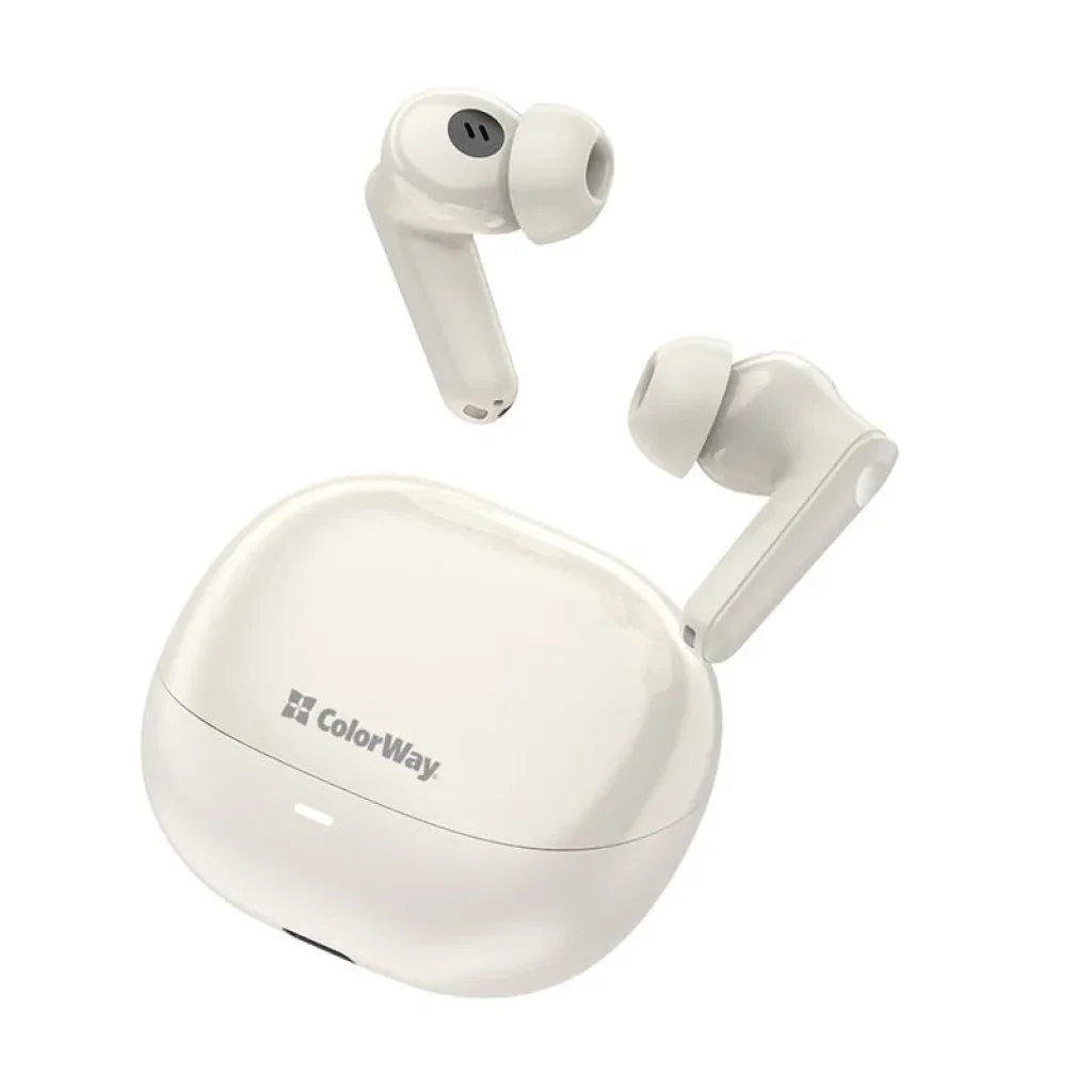 Bluetooth-гарнітура СolorWay Slim TWS-1 Earbuds Long Life Beige (CW-TWS1BE) UA