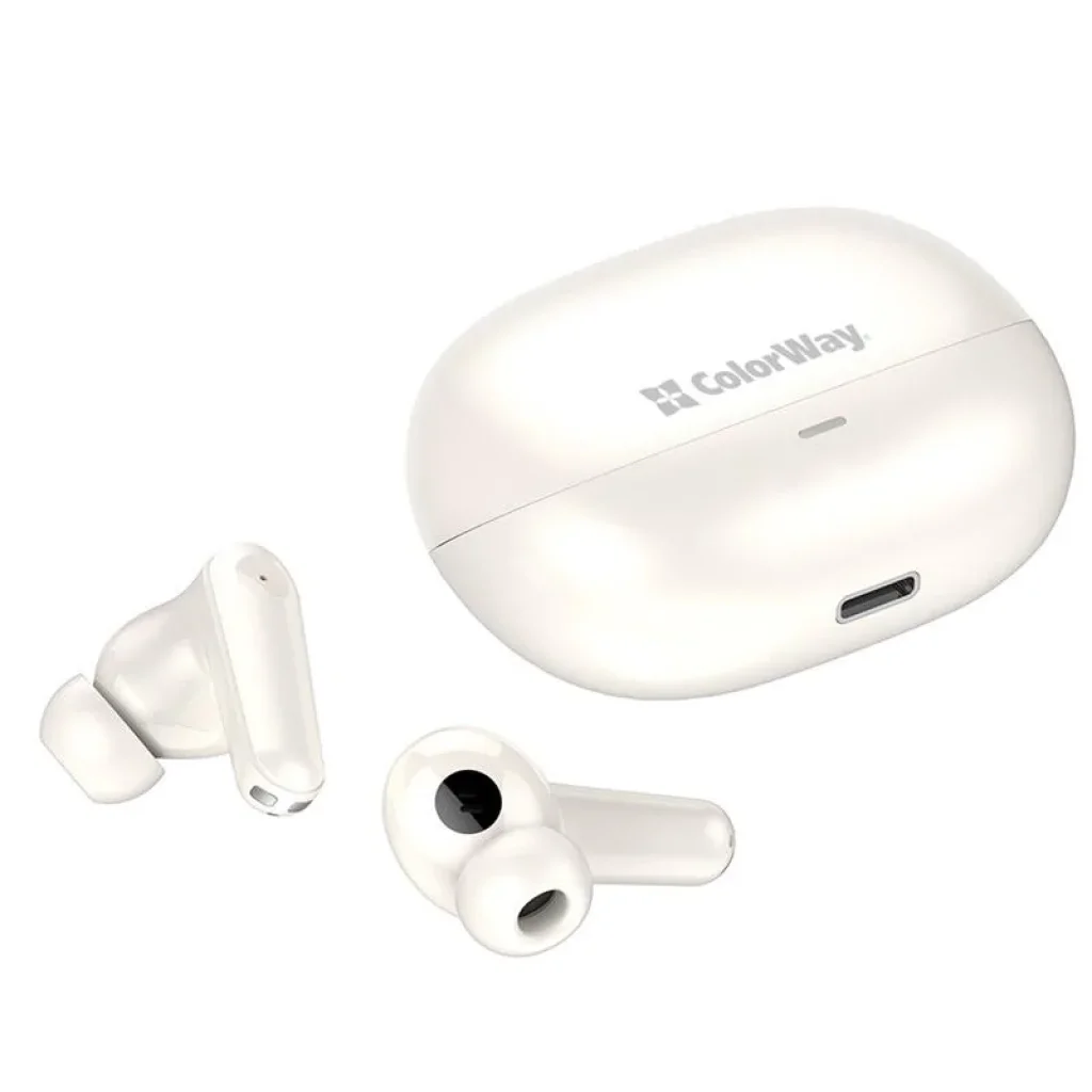 Bluetooth-гарнітура СolorWay Slim TWS-1 Earbuds Long Life Beige (CW-TWS1BE) UA
