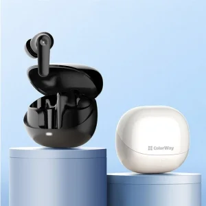 Bluetooth-гарнитура СolorWay Slim TWS-1 Earbuds Long Life Black (CW-TWS1BK1) UA