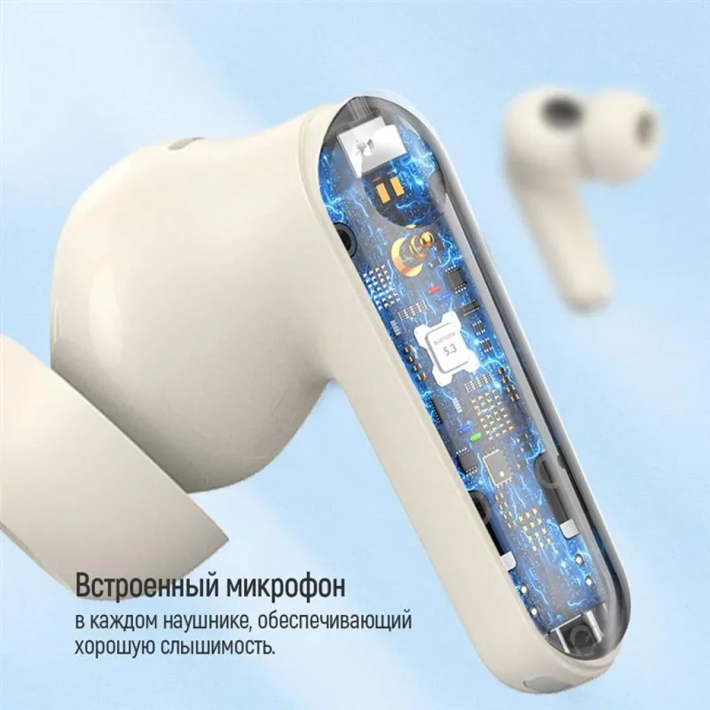 Bluetooth-гарнітура СolorWay Slim TWS-1 Earbuds Long Life Beige (CW-TWS1BE) UA