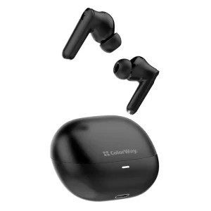 Bluetooth-гарнитура СolorWay Slim TWS-1 Earbuds Long Life Black (CW-TWS1BK1) UA