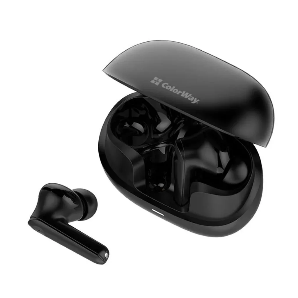 Bluetooth-гарнитура СolorWay Slim TWS-1 Earbuds Long Life Black (CW-TWS1BK1) UA