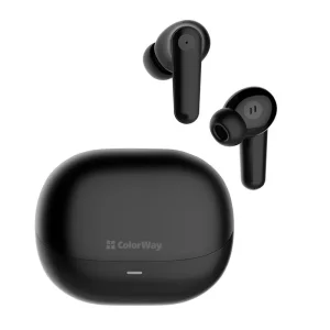 Bluetooth-гарнитура СolorWay Slim TWS-1 Earbuds Long Life Black (CW-TWS1BK1) UA
