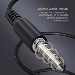 Гарнітура СolorWay 3.5 mm Wired Earphone UrbanBeat Black (CW-WD03BK) UA