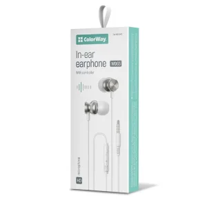 Гарнитура СolorWay 3.5 mm Wired Earphone UrbanBeat White (CW-WD03WT) UA