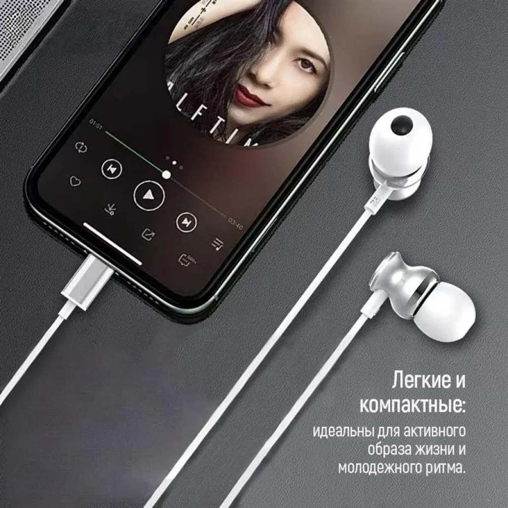 Гарнитура СolorWay 3.5 mm Wired Earphone UrbanBeat White (CW-WD03WT) UA