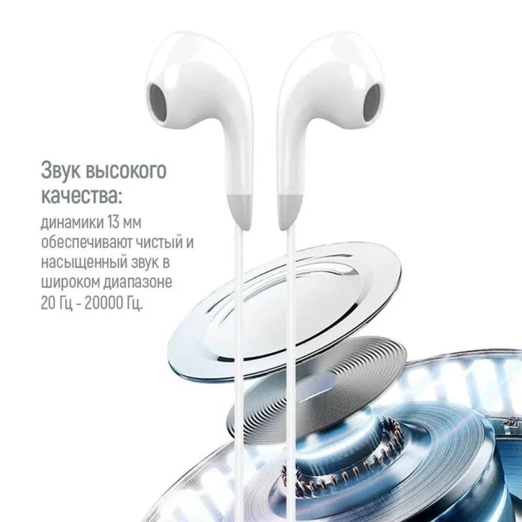 Гарнітура СolorWay 3.5 mm Wired Earphone Sound Wave White (CW-WD04WT) UA