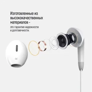 Гарнітура СolorWay 3.5 mm Wired Earphone Sound Wave White (CW-WD04WT) UA
