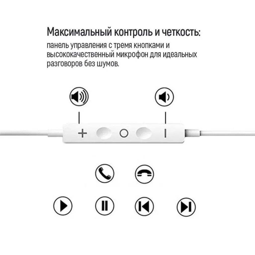 Гарнітура СolorWay 3.5 mm Wired Earphone Sound Wave White (CW-WD04WT) UA