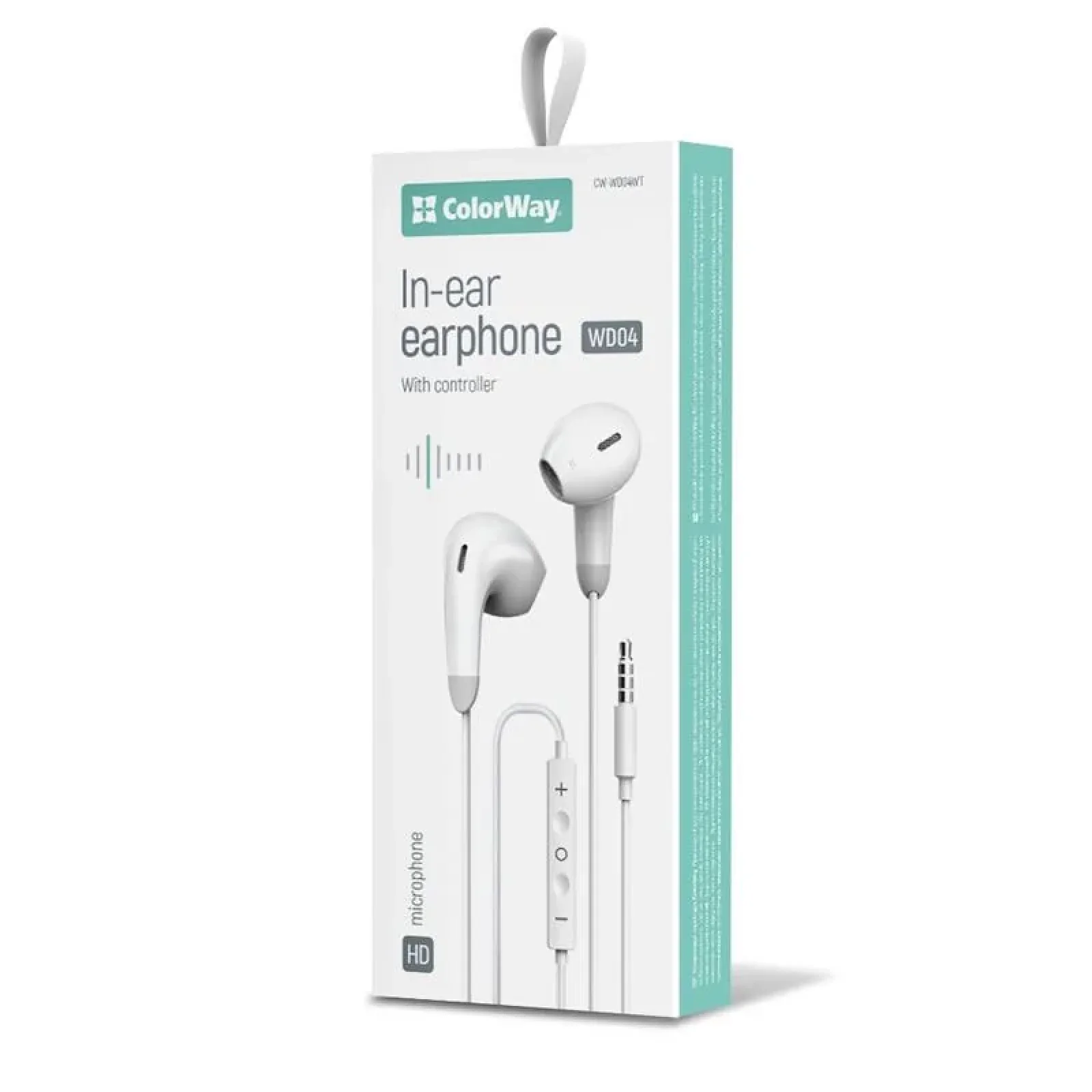 Гарнітура СolorWay 3.5 mm Wired Earphone Sound Wave White (CW-WD04WT) UA