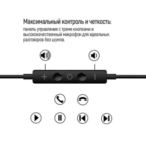 Гарнітура СolorWay 3.5 mm Wired Earphone Sound Wave Black (CW-WD04BK) UA