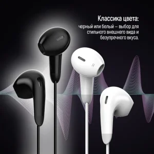 Гарнітура СolorWay 3.5 mm Wired Earphone Sound Wave Black (CW-WD04BK) UA