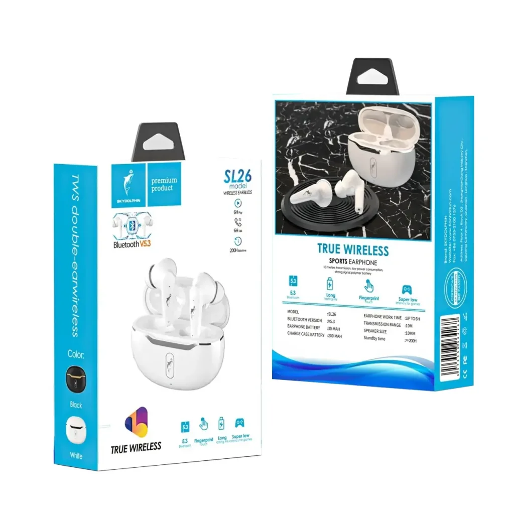 Bluetooth-гарнітура SkyDolphin TWS SL26 White (SDBTE-000189) UA