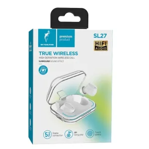 Bluetooth-гарнітура SkyDolphin TWS SL27 White (SDBTE-000191) UA