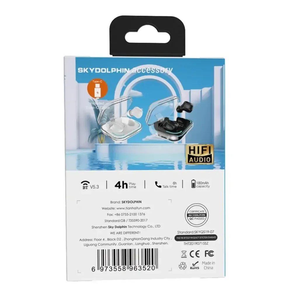 Bluetooth-гарнітура SkyDolphin TWS SL27 White (SDBTE-000191) UA