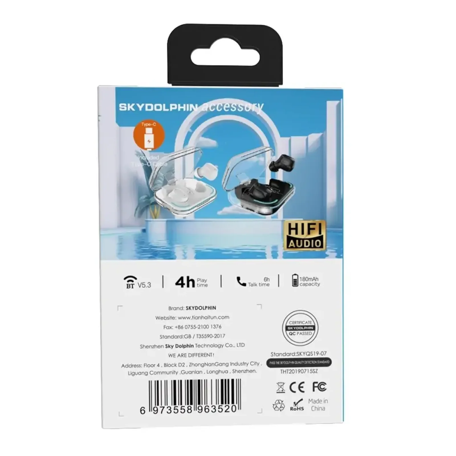 Bluetooth-гарнитура SkyDolphin TWS SL27 White (SDBTE-000191) UA