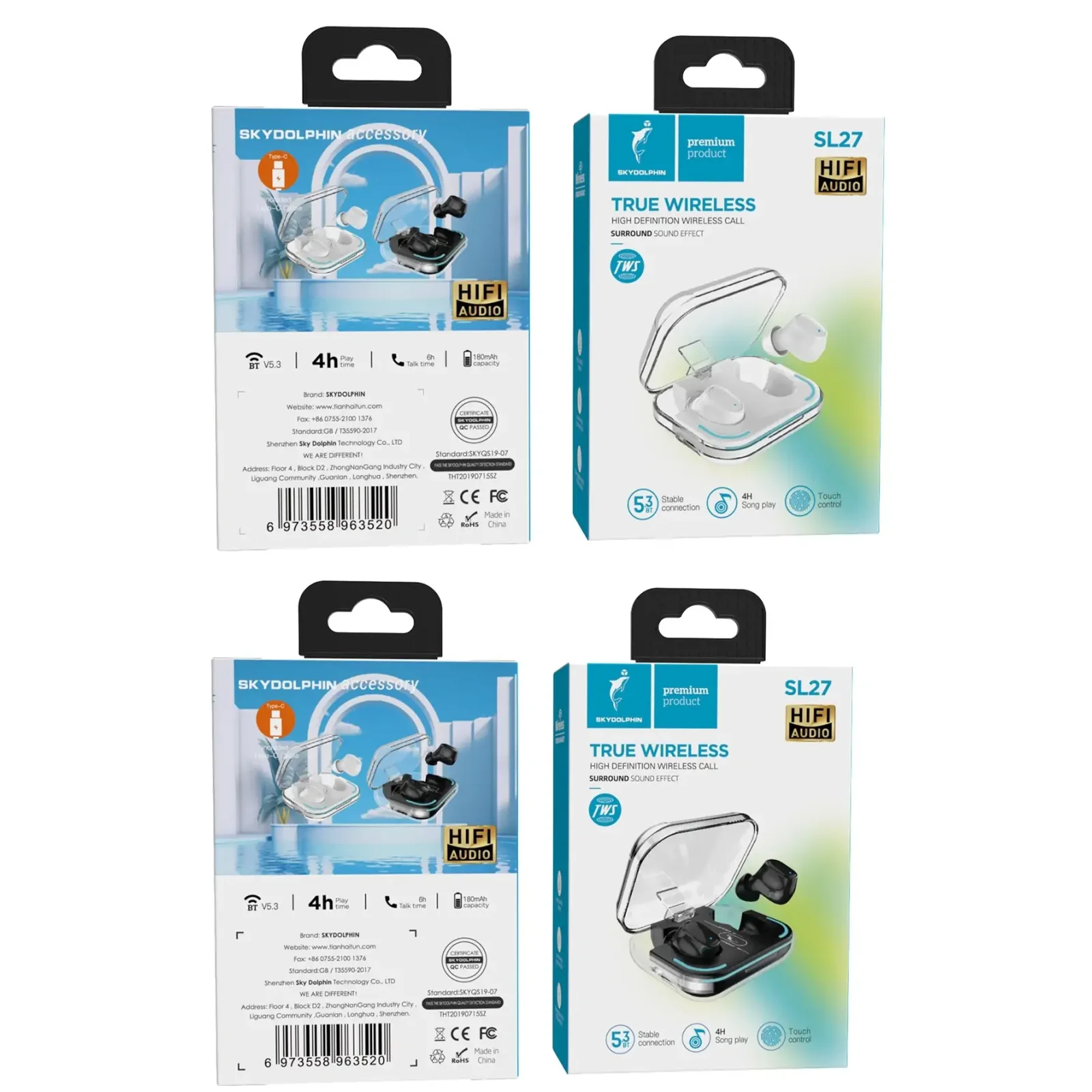 Bluetooth-гарнитура SkyDolphin TWS SL27 White (SDBTE-000191) UA