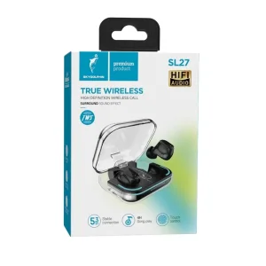 Bluetooth-гарнітура SkyDolphin TWS SL27 Black (SDBTE-000192) UA