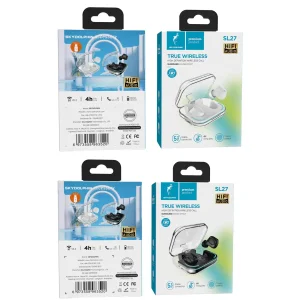 Bluetooth-гарнітура SkyDolphin TWS SL27 Black (SDBTE-000192) UA