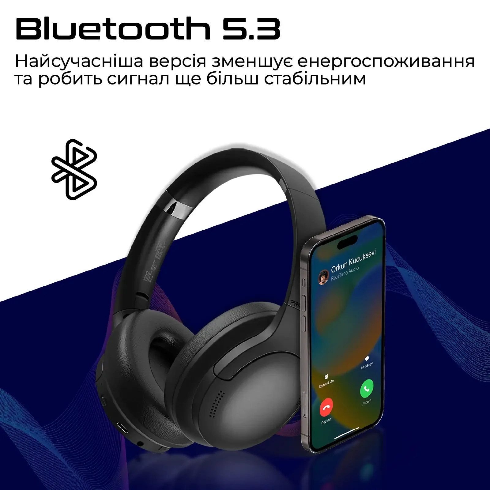 Bluetooth-гарнітура Promate LaBoca-Pro Black UA