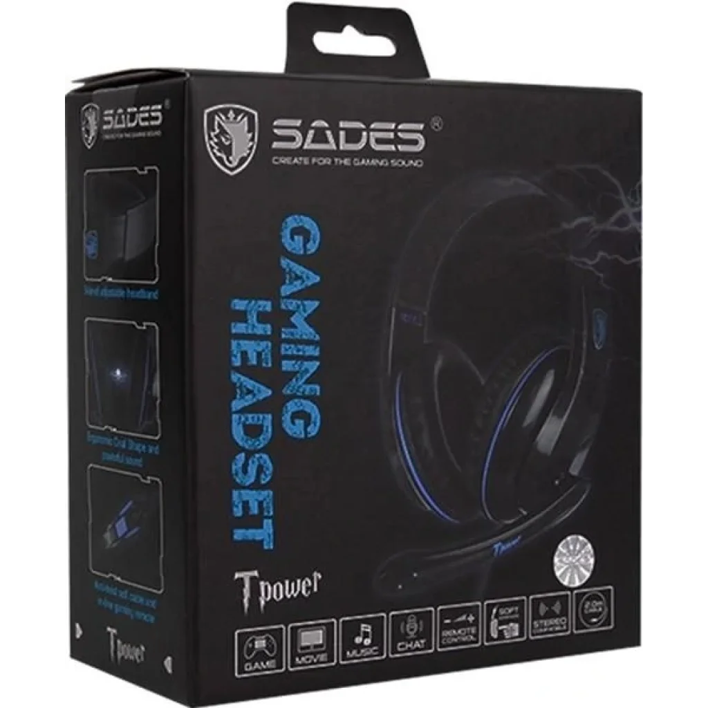 Гарнитура Sades SA-701 Black/Blue (sa701blj) UA